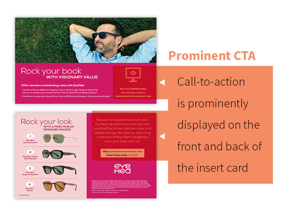 EyeMed Rock the Book Broker Campaign-Prominent CTA